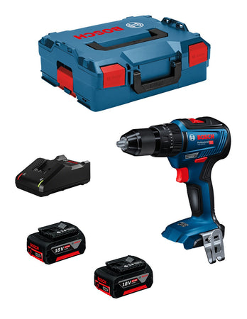 Trapano a Percussione BOSCH GSB 18V-55 (2 x 4,0 Ah + GAL 18V-40 + L-Boxx 136)