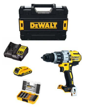 Trapano a Percussione DeWALT DCD996D1T (1 x 2,0 Ah + DCB107 + TSTAK II) + Set di 40 bits avvitamento