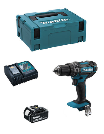Trapano a Percussione MAKITA DHP482RFJ1 (1 x 3,0Ah + DC18RC + MAKPAC 2)