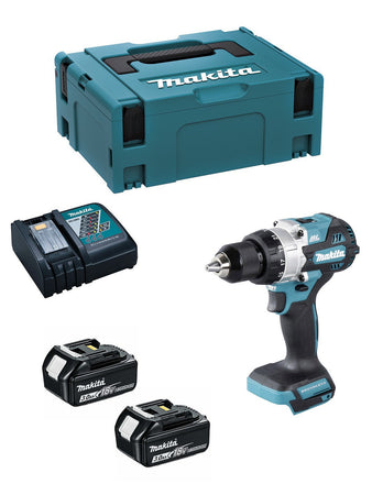 Trapano a Percussione MAKITA DHP486RFJ (2 x 3,0 Ah + DC18RC + MAKPAC 2)
