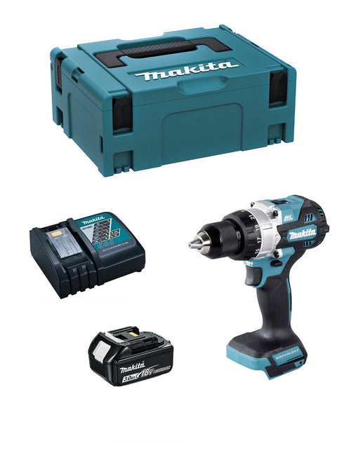 Trapano a Percussione MAKITA DHP486RFJ1 (1 x 3,0 Ah + DC18RC + MAKPAC 2)