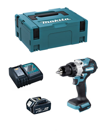 Trapano a Percussione MAKITA DHP486RTJ1 (1 x 5,0 Ah + DC18RC + MAKPAC 2)