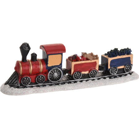 Figura Babbo Natale per villaggio natalizio decorazione in resina 13,5 cm