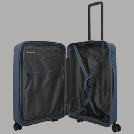 Trolley Travelite Air Stripe Espandibile Blu con Lucchetto TSA