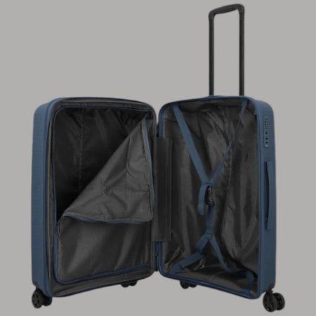 Trolley Travelite Air Stripe Espandibile Blu con Lucchetto TSA