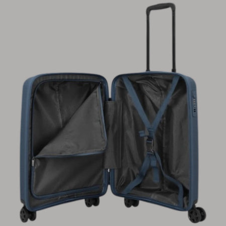 Trolley Travelite Air Stripe S: Compatto e Sicuro, Blu Navy