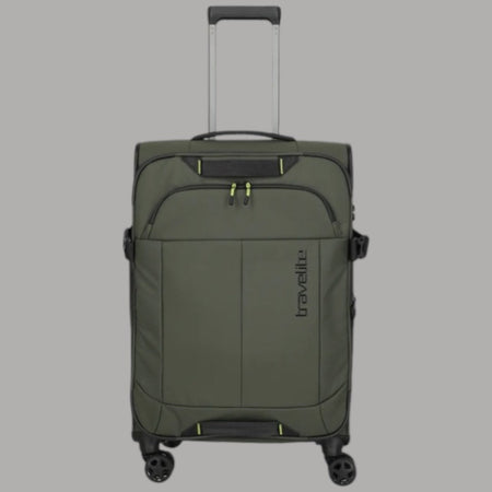 Trolley Travelite Briize Espandibile Khaki con Chiusura TSA