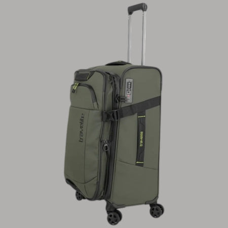 Trolley Travelite Briize Espandibile Khaki con Chiusura TSA
