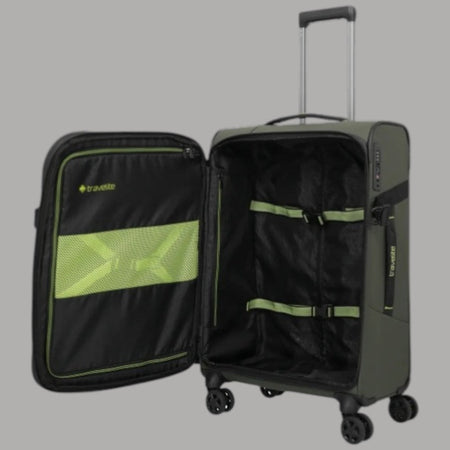 Trolley Travelite Briize Espandibile Khaki con Chiusura TSA