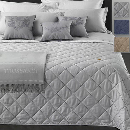 Trussardi Home Copriletto Trapuntato Quilt Matrimoniale Seam Line S300 - Passarelli Biancheria