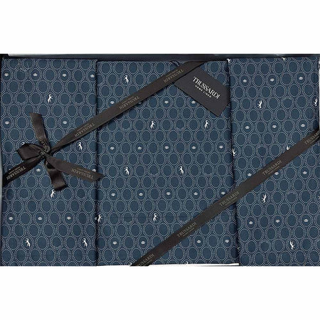 Trussardi Home Completo Lenzuola Matrimoniale Royal Grayhound S220 - Passarelli Biancheria