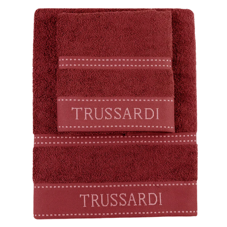 Trussardi Home Set Spugna 1+1 in Puro Cotone Ribbon S32
