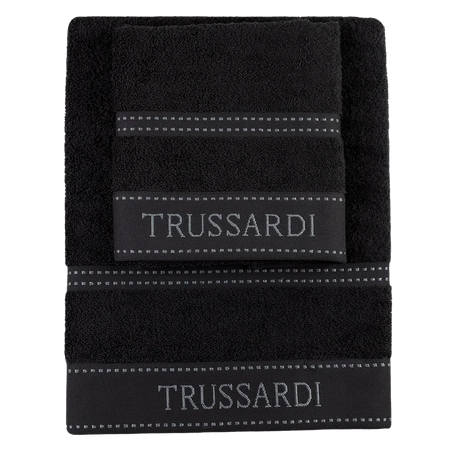 Trussardi Home Set Spugna 1+1 in Puro Cotone Ribbon S32