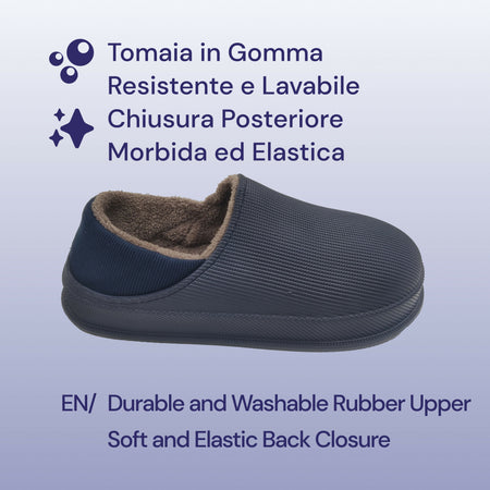 Amix Diamond Le Originali Dasoft Fantastiche Ciabatte Invernali Uomo e Donna, Pantofole Chiuse Con Peluche, Zoccoli con Pelliccia Interna, Memory Foam e Suola Antiscivolo, Sabot da Casa e Giardino