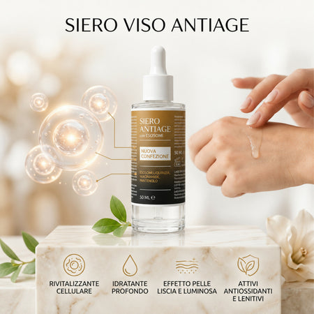 Siero Viso Antiage con Esosomi – Idratante e Rivitalizzante – Effetto Pelle Liscia e Luminosa – Adatto a Tutti i Tipi di Pelle – 50 ml
