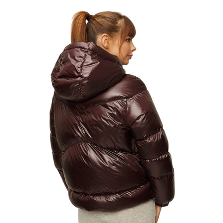 Woolrich giubbini donna woolrich - aliquippa short puffer jacket - marrone da donna