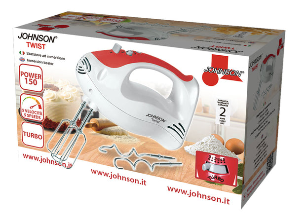 Sbattitore Elettrico 120/150W 5 Velocità Turbo 2 Fruste Acciaio Veloce