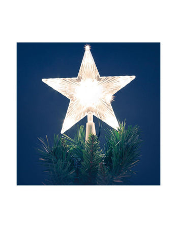 Stella Puntale albero di natale con 10 led a Batteria 3xAA 1,5V
