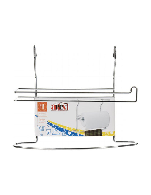 ARTEX Mensola barra sottopensile Porta Rotolo e Canovaccio ARTIK 32x25x10 cm