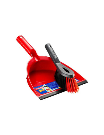 Vileda Paletta immondizie con scopino 2 in 1 Rosso