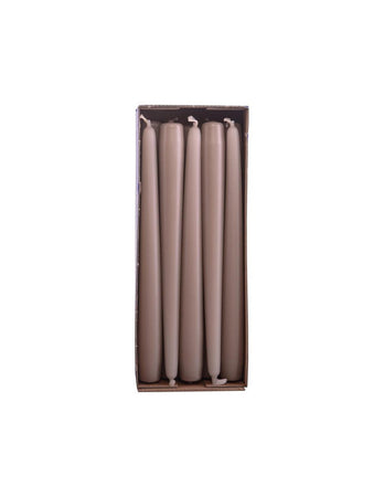 Set 10 candele coniche 25 cm Tortora