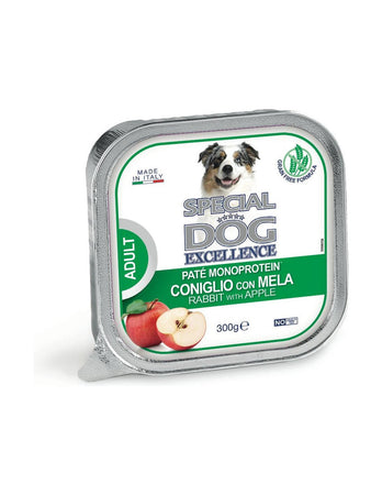 MONGE Patè fruits Special Dog Excellence Vaschetta da 300 gr gusto Coniglio e mela