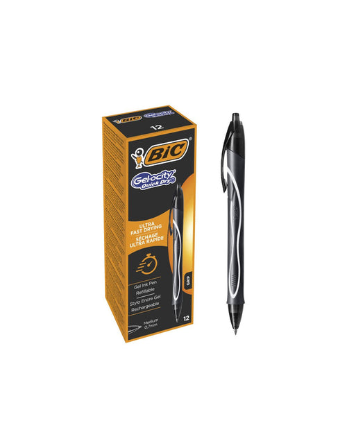 BIC Penna gel Gelocity QuickDry Nero