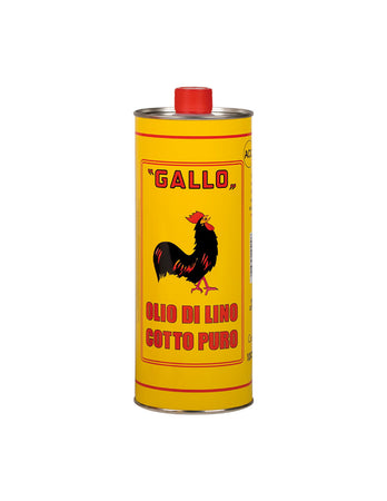 SprintChimica Olio di Lino Cotto Puro lt 1 Gallo - Finitura Naturale e Protezione per Legno