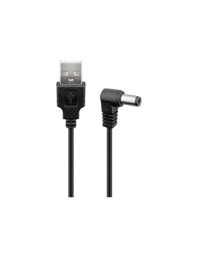 Goodbay Cavo USB A Maschio a DC 5,5 x 2,1 mm Maschio Angolato 1m nero