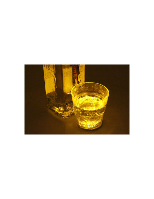 2 PZ Luci Led Sotto Bottiglia Vino Grappa Sotto Bicchiere Colore Giallo Yellow Luminoso Per Bar Pub
