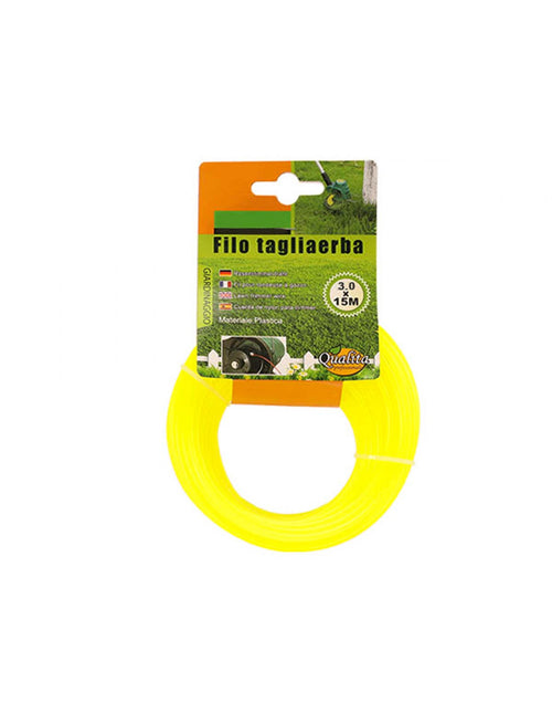 Filo Decespugliatore Tonda 15 Metri Diametro 3mm Ricambio Per Tagliabordi Tagliaerba Colore Assortito
