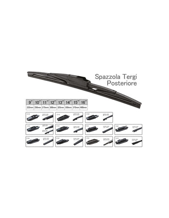 CARALL Spazzola Tergicristallo Posteriore Auto 10" 250mm 10 Attacchi Universale Multi Adattatori