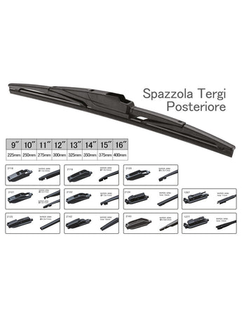CARALL Spazzola Tergicristallo Posteriore Auto 14" 350mm 10 Raccordi Universale Multi Adattatori