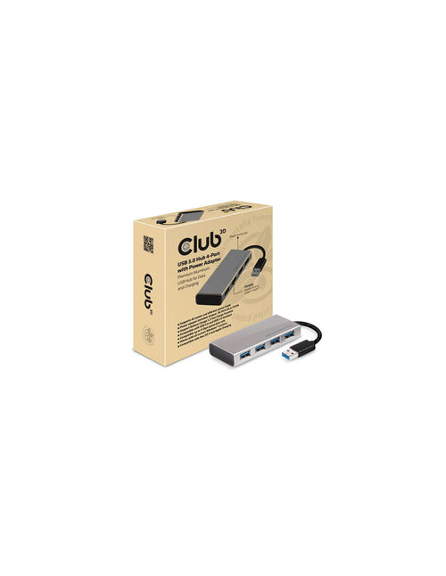 CLUB3D Adattatore Usb Type A 3.1 Gen1 TO 4 X Usb Type A 3.0 in Alluminio con Alimentazione