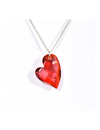 Collana Con Pendente Manish Arora Acciaio Cristallo Swarovski Rosso