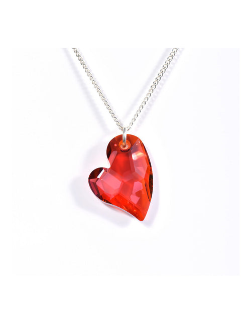 Collana Con Pendente Manish Arora Acciaio Cristallo Swarovski Rosso