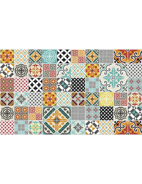 Ambiance Set di 60 adesivi murali Mosaico Batista, 15 15 cm B214
