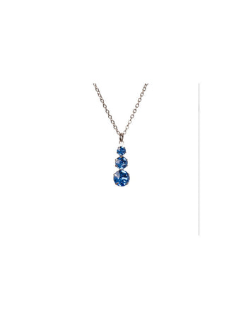 Collana Con Pendente Cristalli Di Swarovski Blu