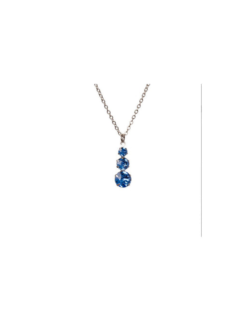 Collana Con Pendente Cristalli Di Swarovski Blu
