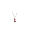 COLLANA CON CIONDOLO CRISTALLI DI SWAROVSKI ROSSO