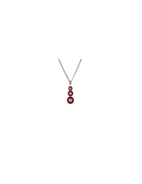 COLLANA CON CIONDOLO CRISTALLI DI SWAROVSKI ROSSO