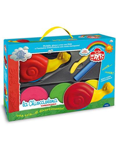 Didò Chiocciola Contiene 3 Barattoli Dido\' da 100G, 1 Mattarello 429, Multicolore, 382600