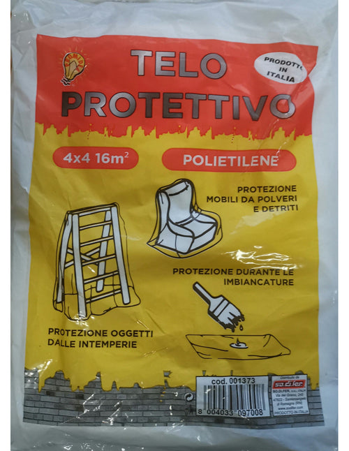 10 Teli copritutto in polietilene mq 16 mt 4x4 mt