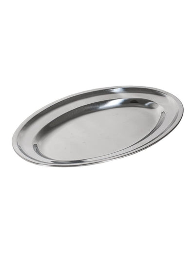 VASSOIO PORTATA OVALE EASY IN ACCIAIO INOX 30X21 CM