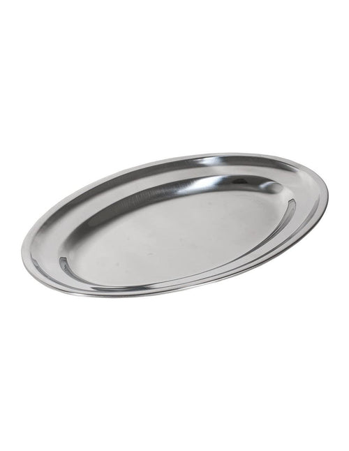 VASSOIO PORTATA OVALE EASY IN ACCIAIO INOX 30X21 CM