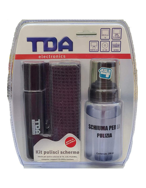 Kit Pulisci schermo - Include un Flacone Spray due Panni in Microfibra e Spazzola