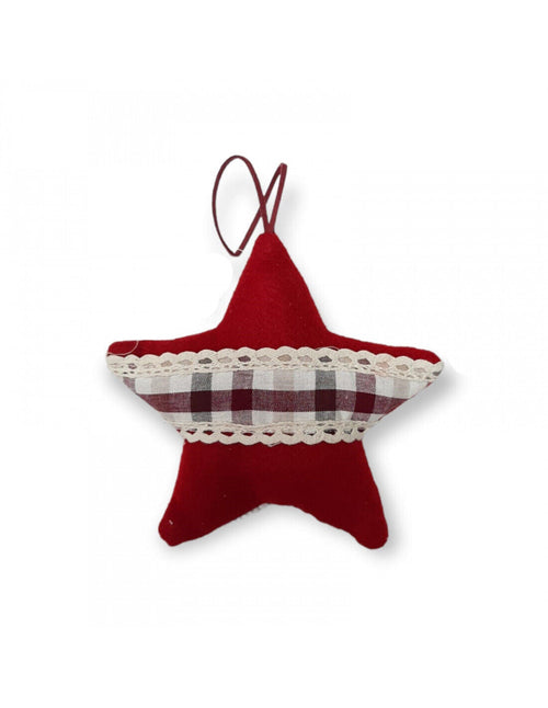 Stella decorativa in tessuto 11 cm