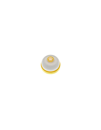 CAMPANELLO ADDESTRAMENTO GIALLO E BIANCO 7X4,5 CM