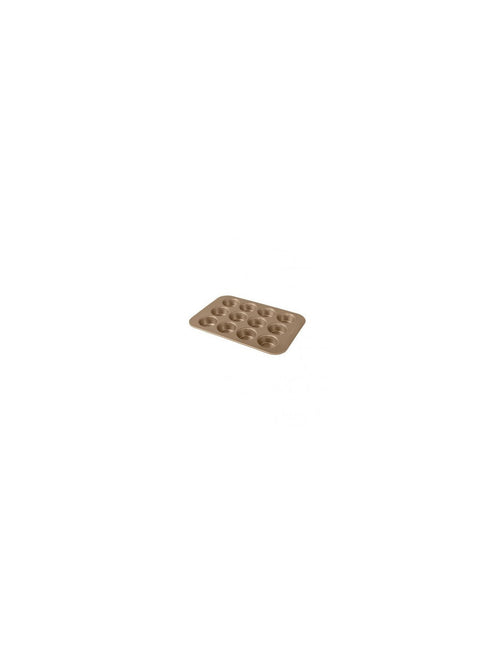 BRANDANI STAMPO ANTIADERENTE 12 MUFFIN CARBON STEEL ORO