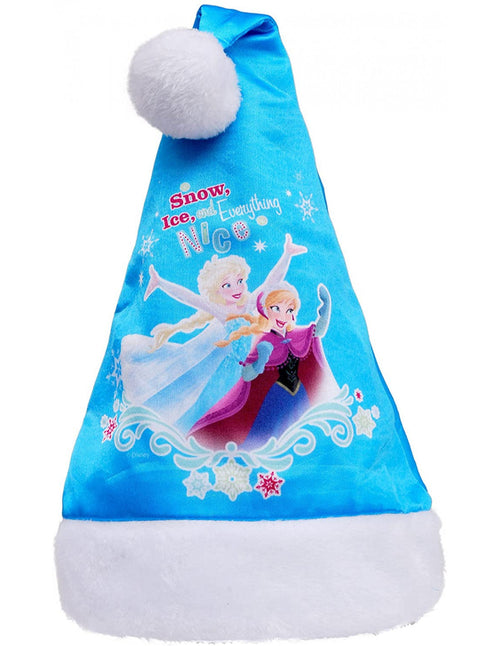 Cappello Babbo Natale Disney Frozen per Bambini, Blu, Taglia Unica